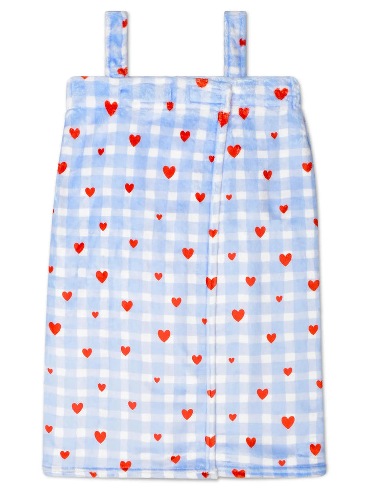 Spa Wrap Hearts Gingham