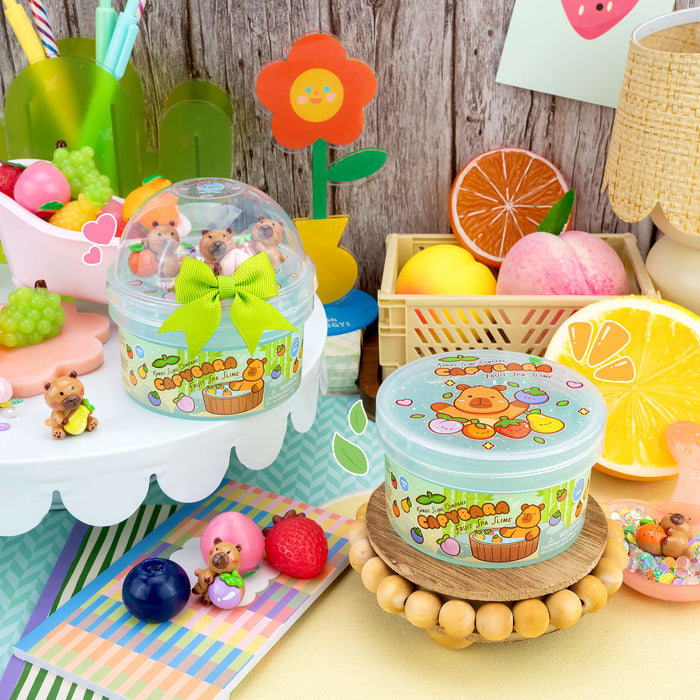 Kawaii Slime Company Capybara Fruit Spa Signature Dome Slime