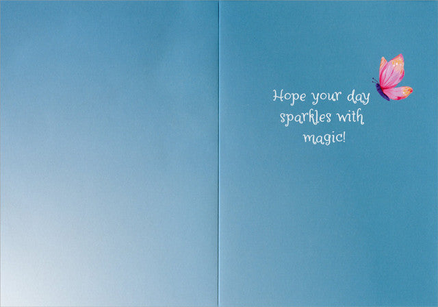 Fairies, Flowers, Desserts and Mushroom Table Juvenile Birthday Card for Girls