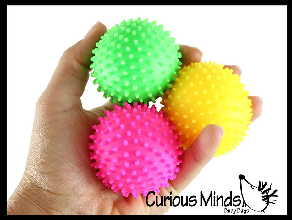Single Spiky Bumpy Soft Doh Filled 1.7" Stress Ball - Squishy