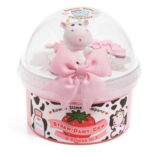 Kawaii Straw Dairy Cow Slime