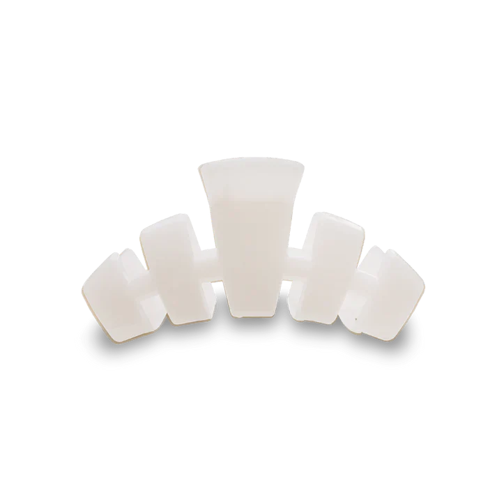 Teleties Classic Small Claw Hair Clip Coconut White 2.75in