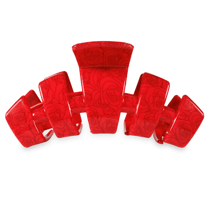 TELETIES Classic Derby Roses Medium Claw Clip
