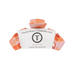 TELETIES Just Keep Swimming Medium Claw Clip Pink Orange