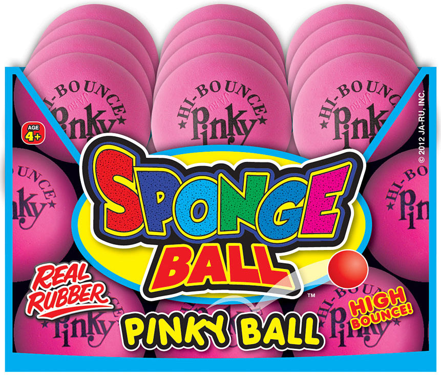 JaRu Pinky Sponge Ball Squeeze Toy