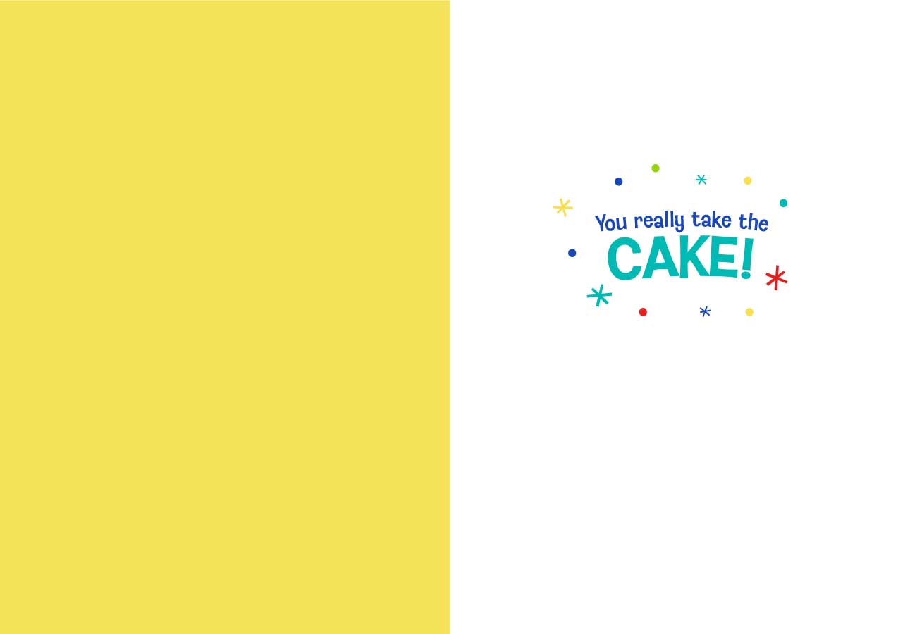 Happy Happy Birthday Cake - Foil Card