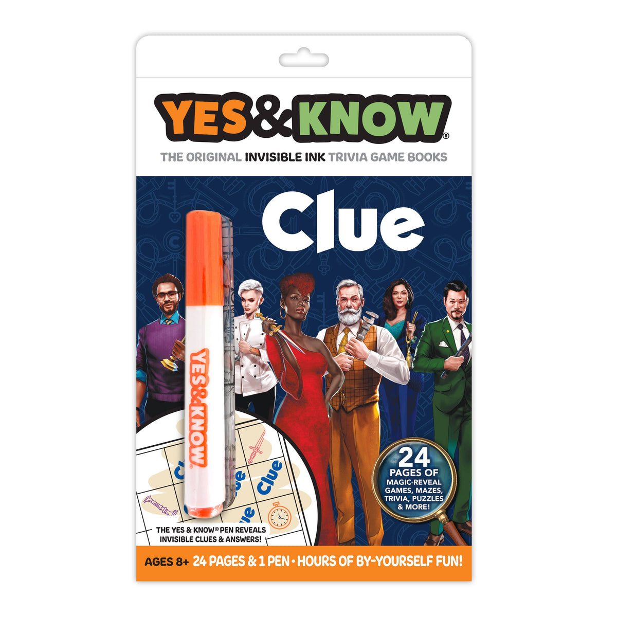 Yes & Know® Invisible Ink Trivia Game Books- Hasbro Clue