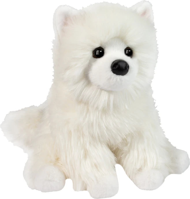 Douglas Opo White Pomeranian Plush Stuffed Dog 9-Inch