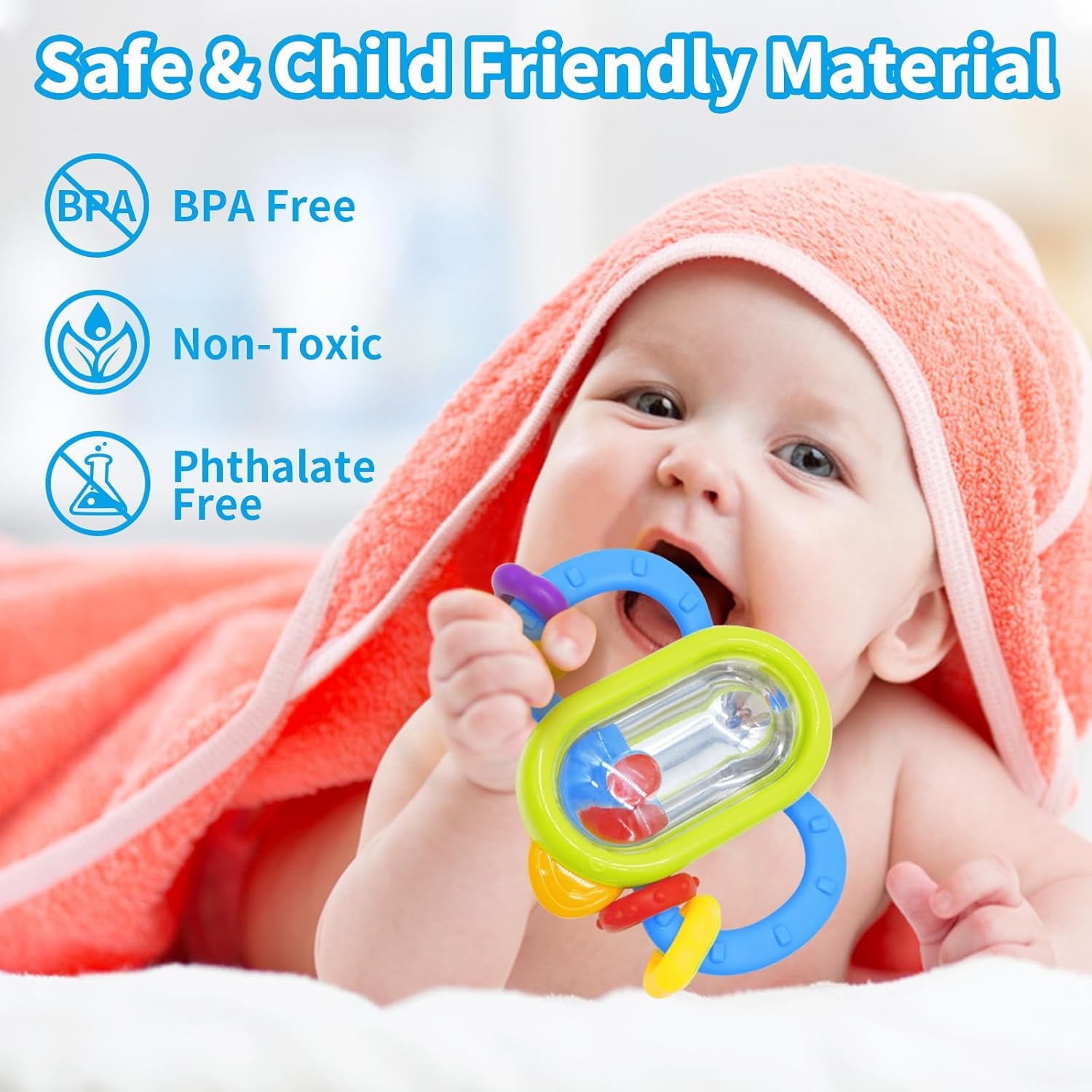 10 Piece Baby Rattles