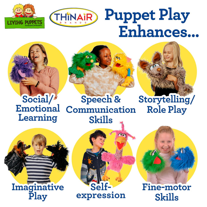 Living Puppets 19-Inch Plush Donkey Hand Puppet
