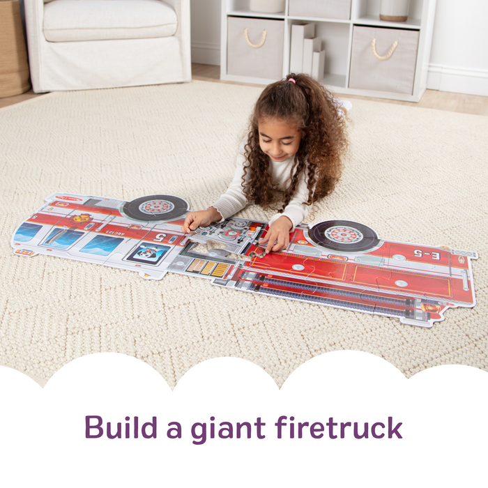 New! Giant Fire Truck 24 Piece Floor Puzzle