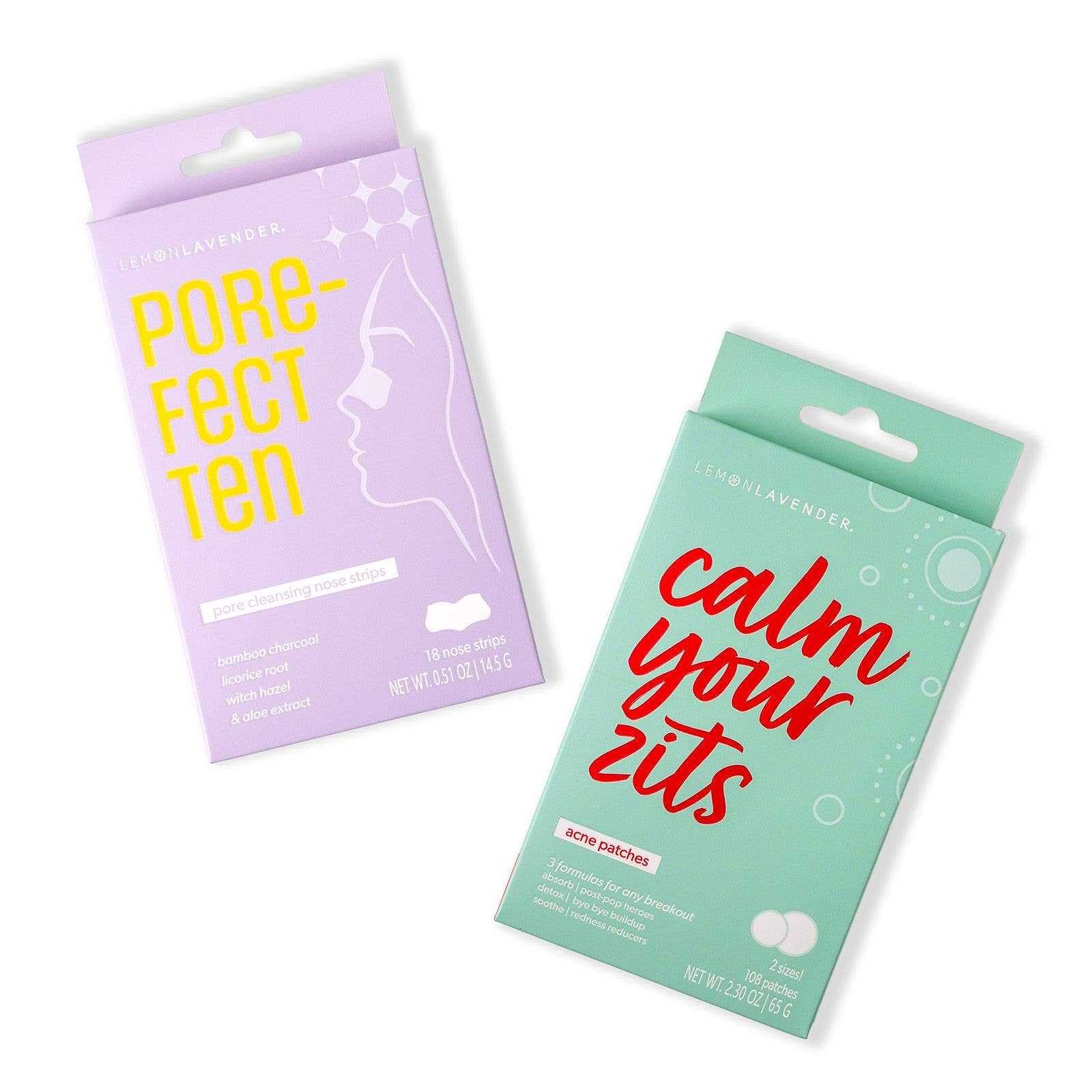 Lemon Lavender Pore the Win Nose Strips & Acne Patches Asst