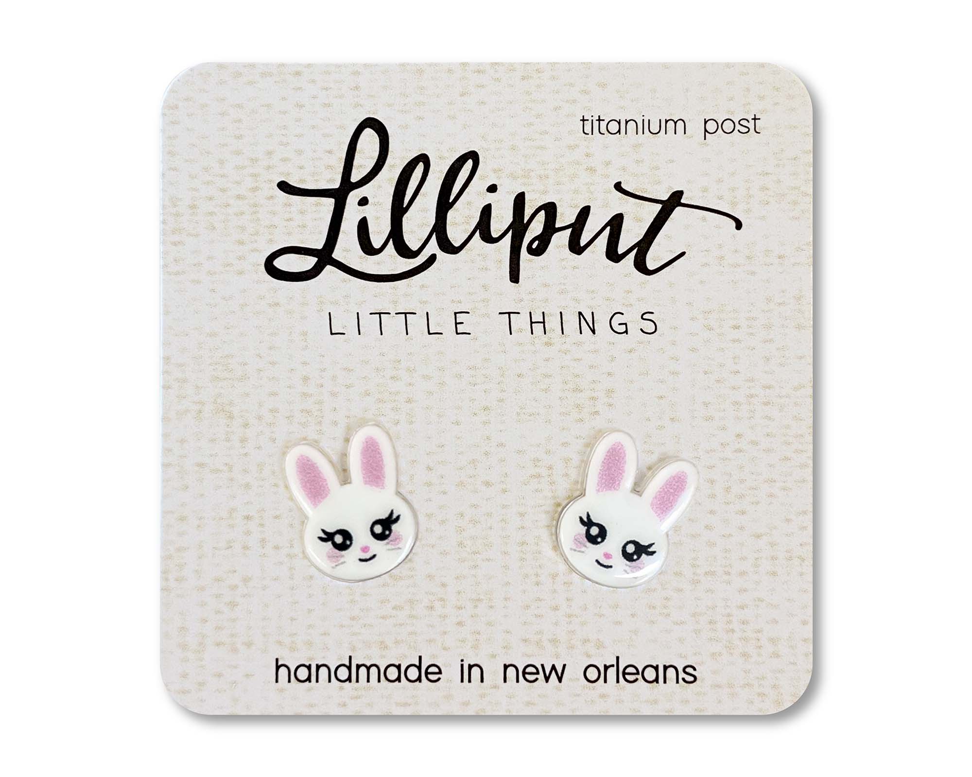 White Easter Bunny Earrings / Easter Earrings