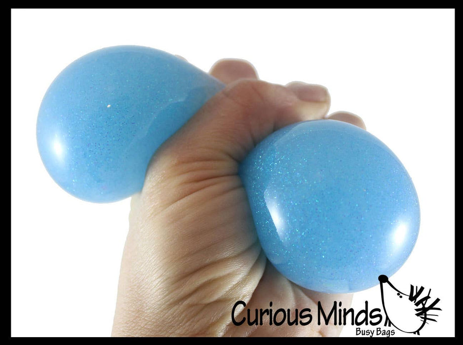 Single Big 2.5" Glitter Stress Ball - Amazing Sticky Glob Balls -