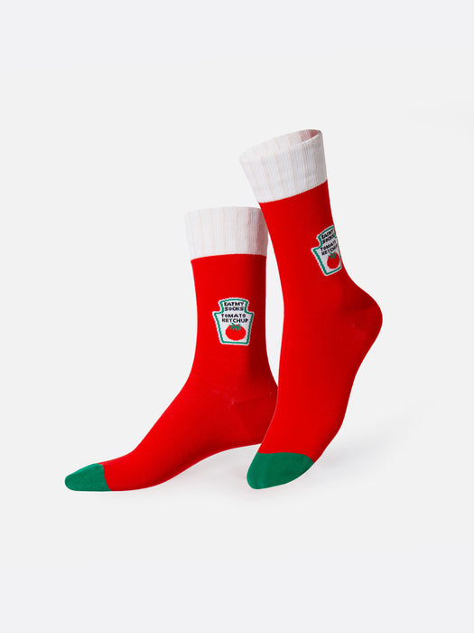 Eat My Socks Unisex Ketchup Novelty Socks