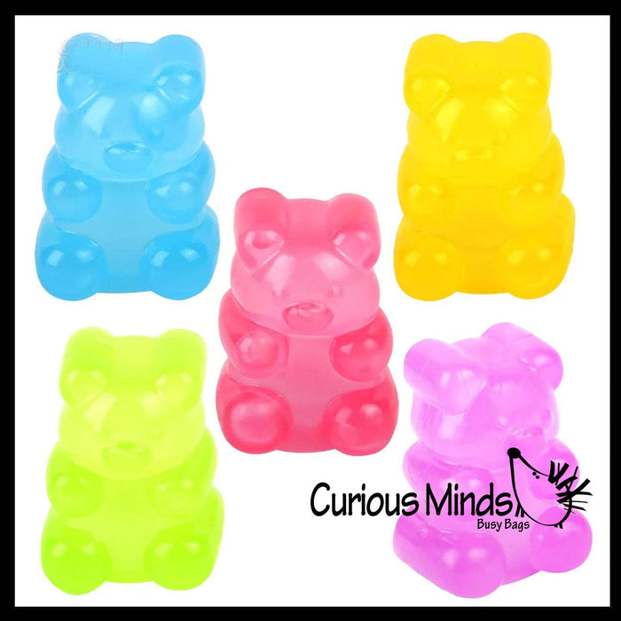 Single 1 -2" Gummy Bear Shaped Ball - Thick Glue/Gel Syrup Molasses