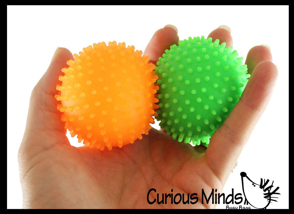 Single Spiky Bumpy Soft Doh Filled 1.7" Stress Ball - Squishy