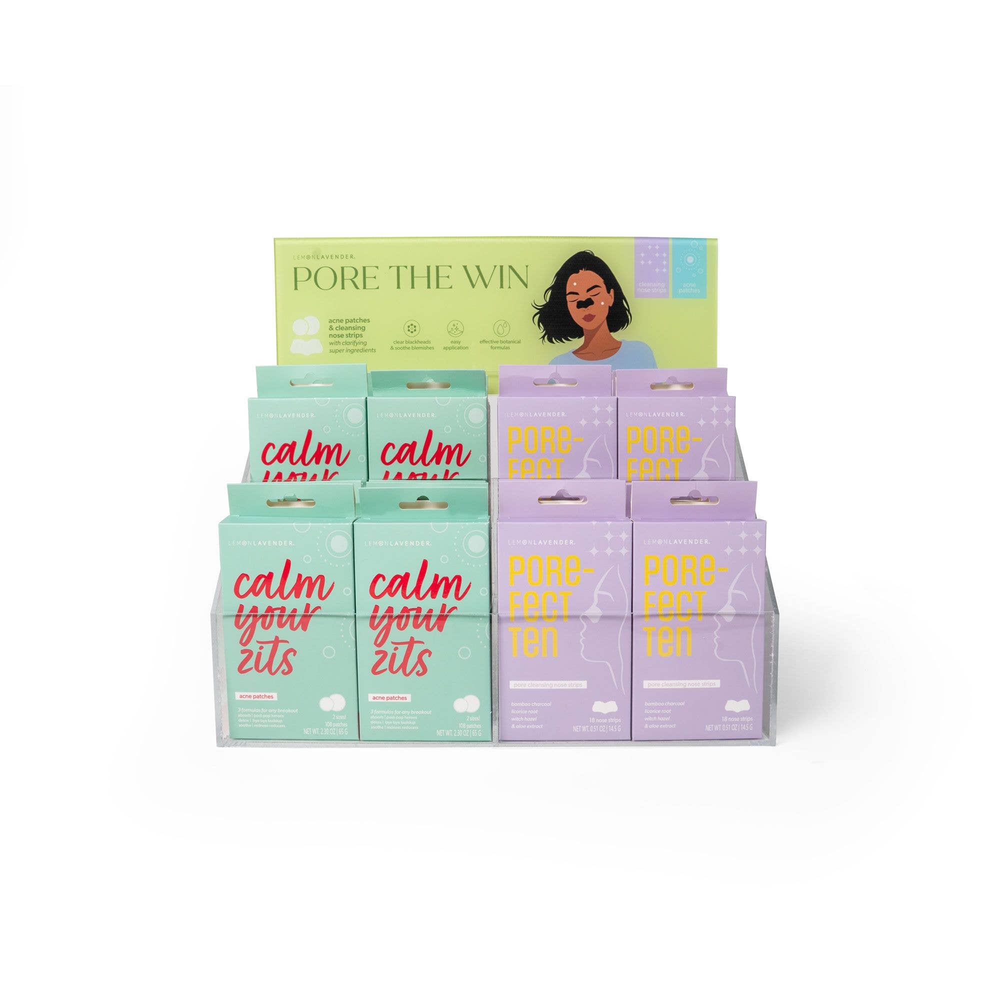 Lemon Lavender Pore the Win Nose Strips & Acne Patches Asst