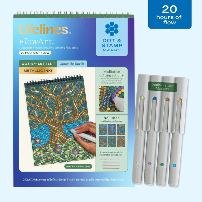 Lifelines FlowArt Dot-By-Letter Majestic Earth Activity Kit
