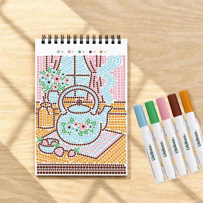 Lifelines FlowArt Mini Dot-by-Letter Cottage Garden Art Pad