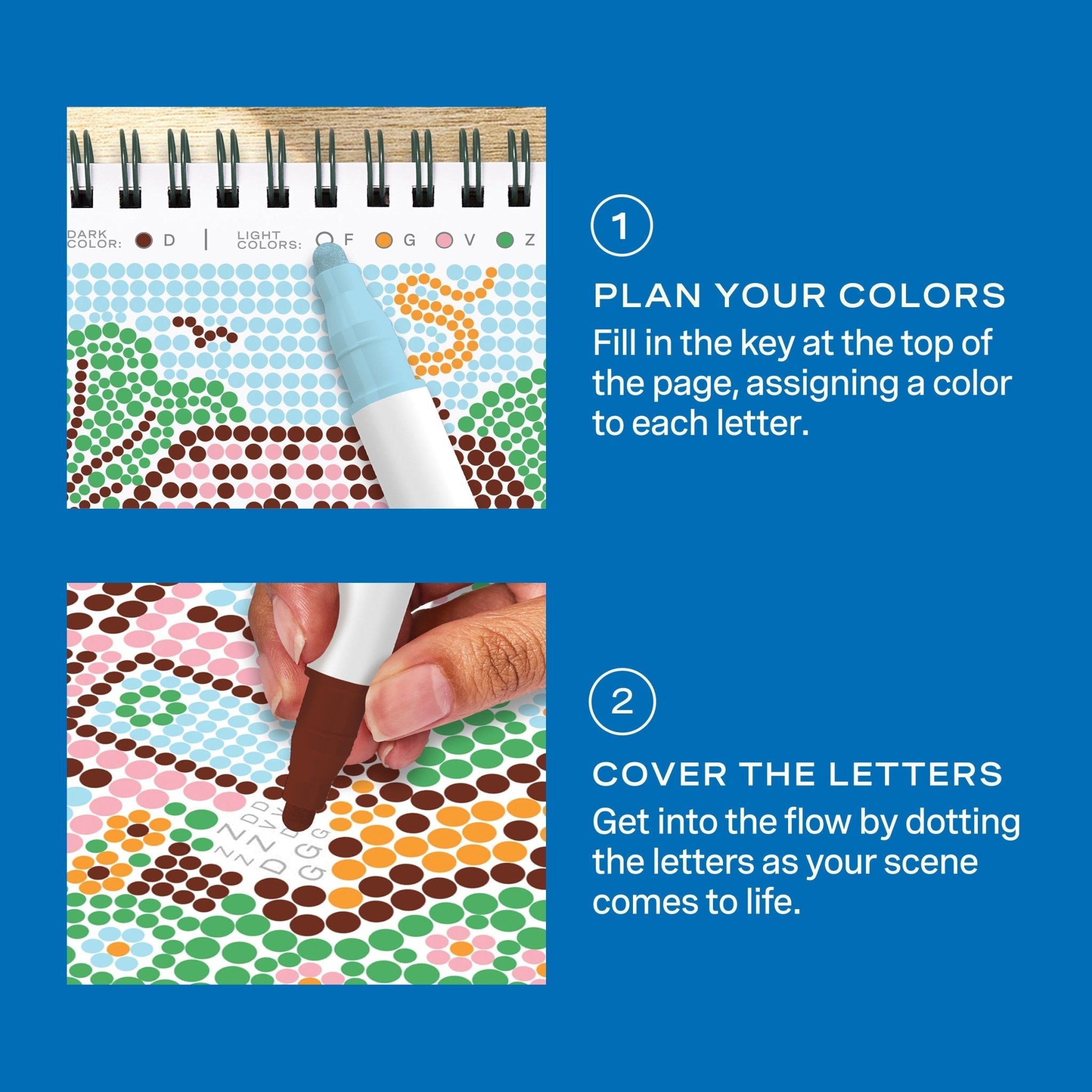 Lifelines FlowArt Mini Dot-by-Letter Cottage Garden Art Pad