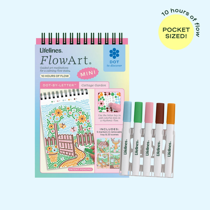 Lifelines FlowArt Mini Dot-by-Letter Cottage Garden Art Pad