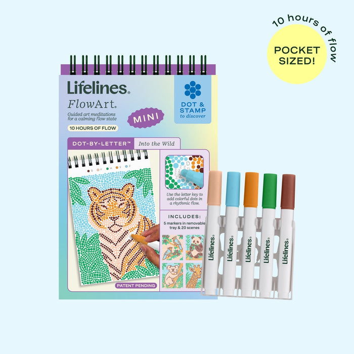 Lifelines FlowArt Mini Dot-by-Letter Into the Wild Art Pad
