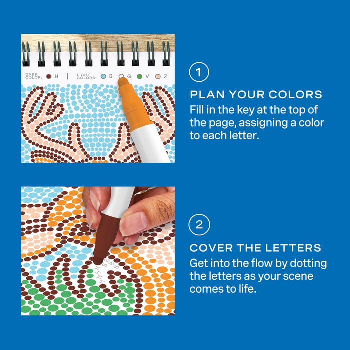 Lifelines FlowArt Mini Dot-by-Letter Into the Wild Art Pad