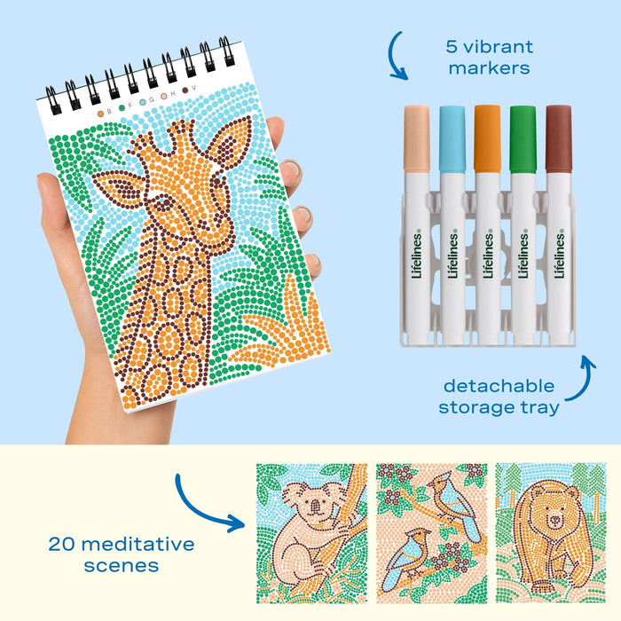 Lifelines FlowArt Mini Dot-by-Letter Into the Wild Art Pad
