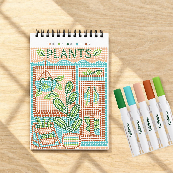 Lifelines FlowArt Mini Dot-by-Letter Plant Paradise Art Pad