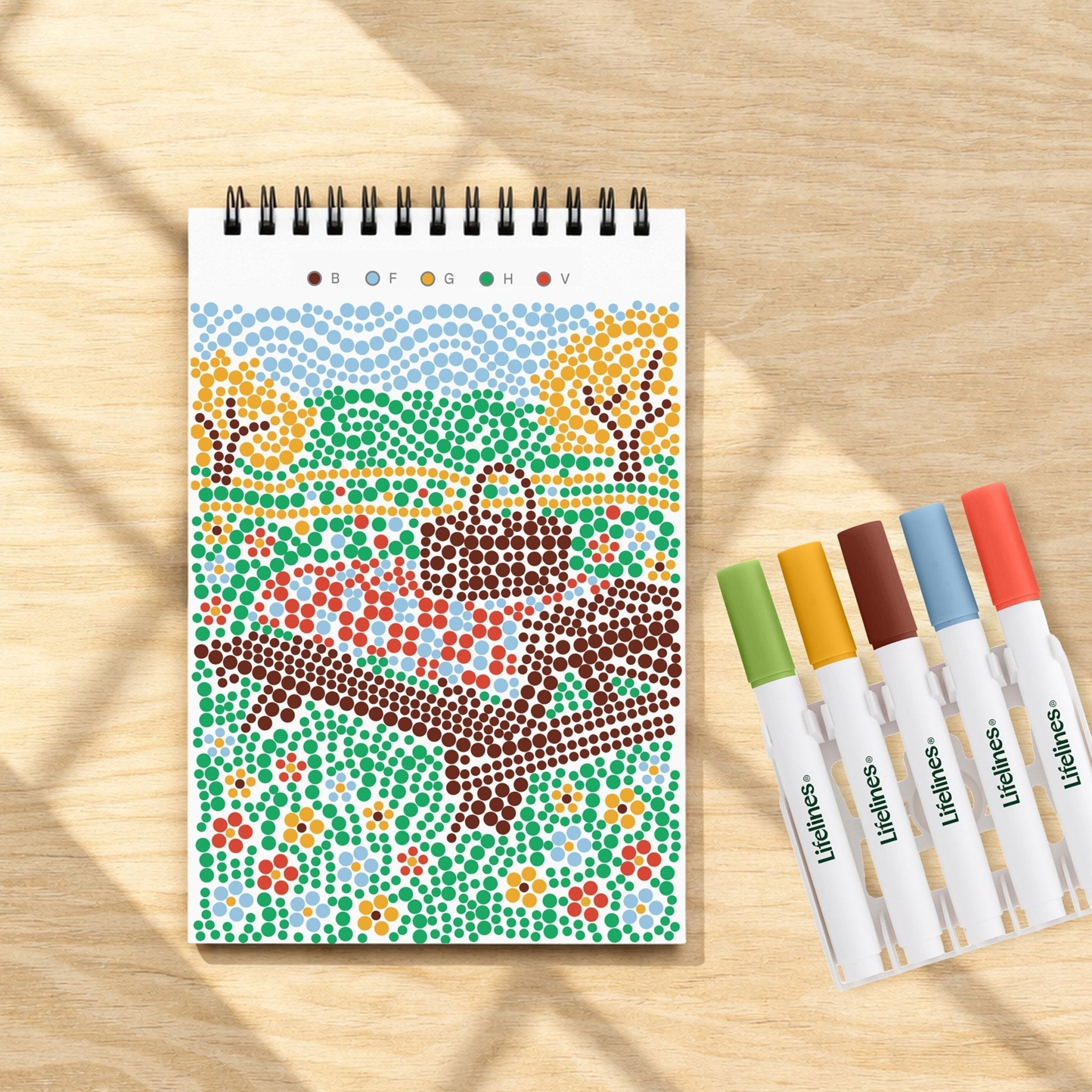 Lifelines FlowArt Mini Dot-by-Letter Small Town Serenity Art Pad