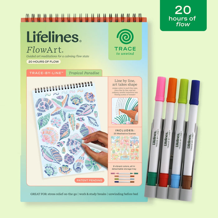 Lifelines FlowArt Trace-By-Line Tropical Paradise Activity Kit