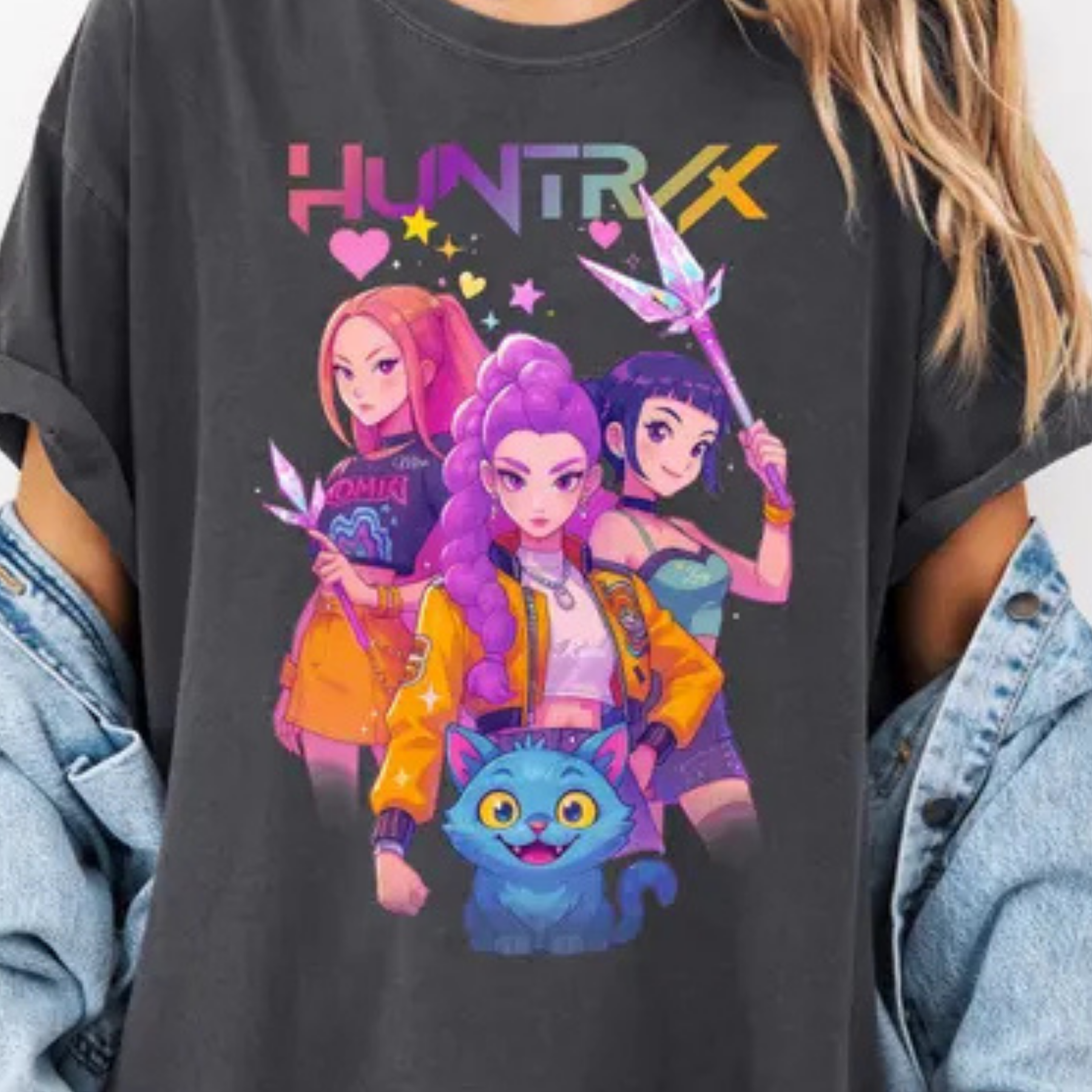 KPop Demon Hunters Grey YOUTH T-Shirt