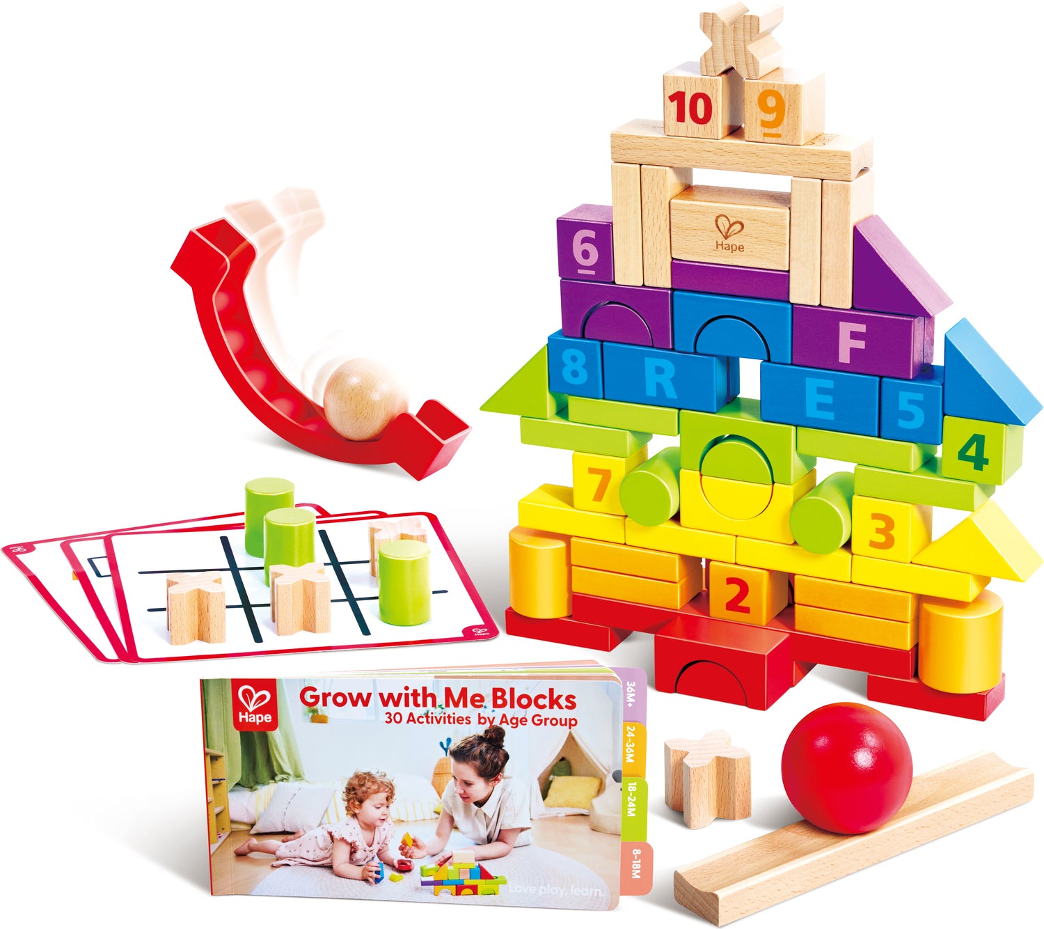 Hape Grow With Me Blocks Building Set 80-Piece