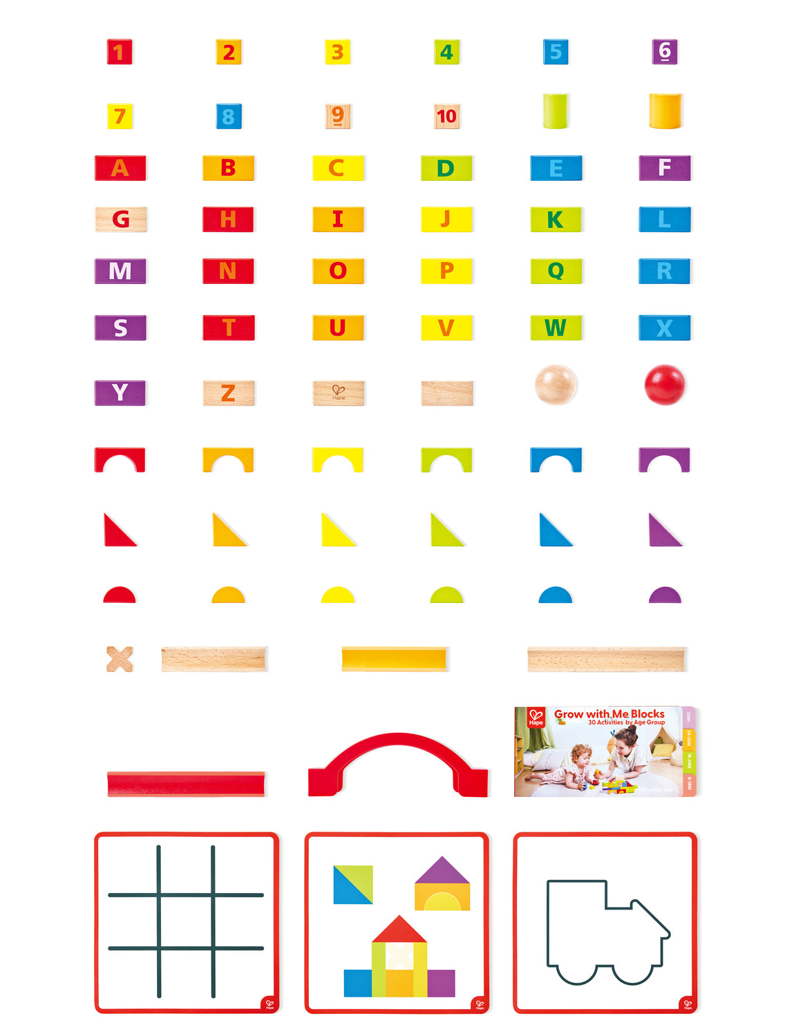 Hape Grow With Me Blocks Building Set 80-Piece