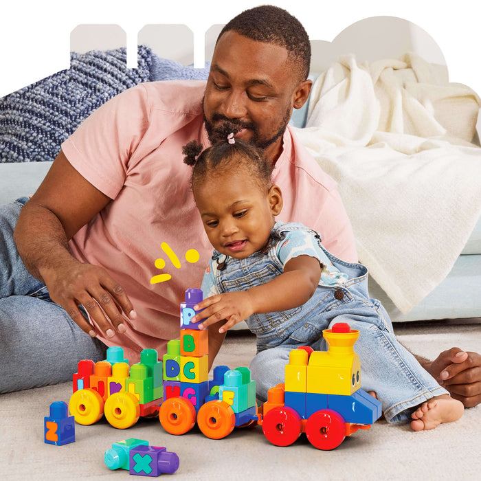 MEGA BLOKS First Builders ABC Musical Train Building Set
