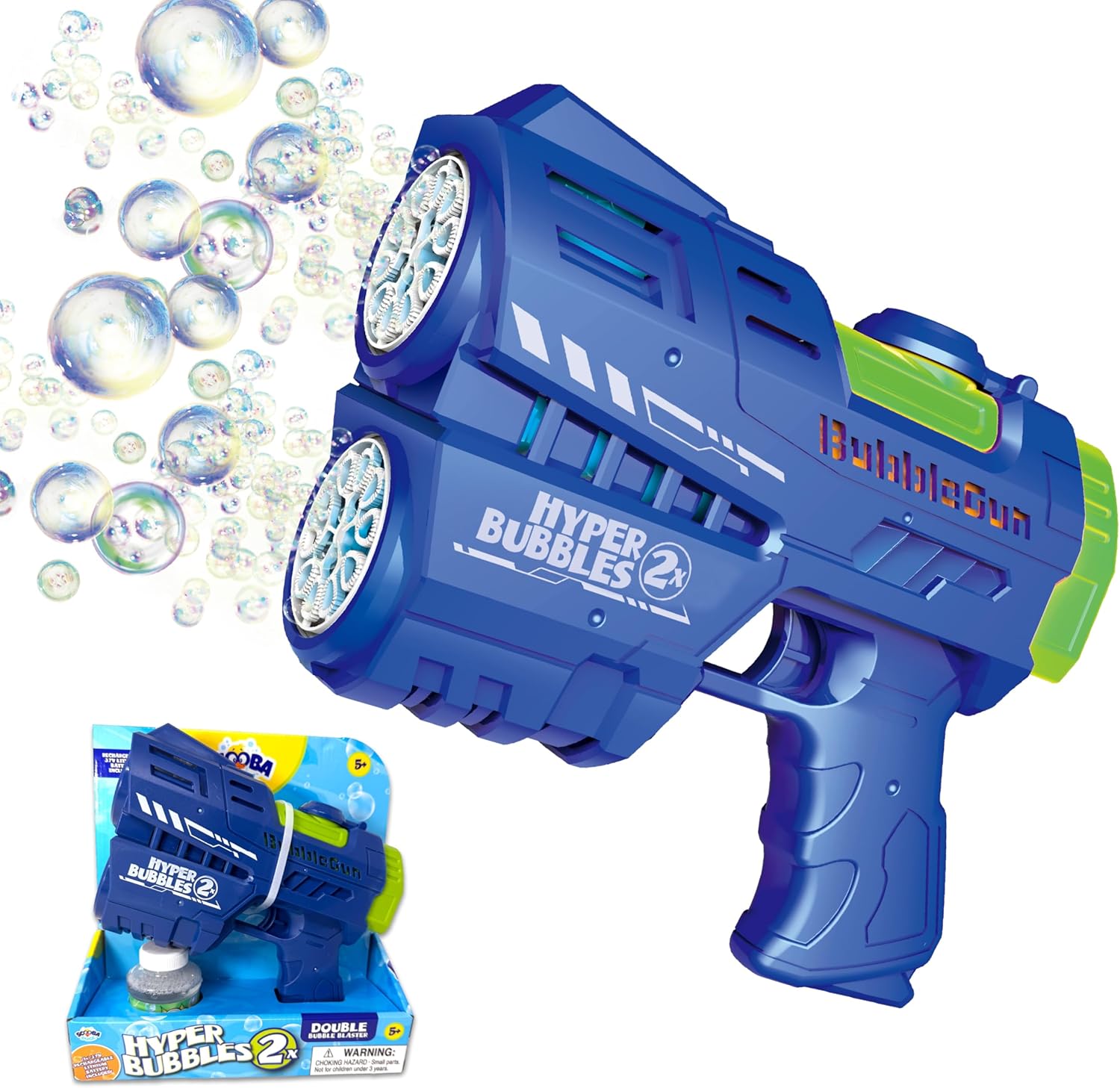Thin Air Brands Hyper Bubbles 2X Rechargeable Bubble Blaster SD922