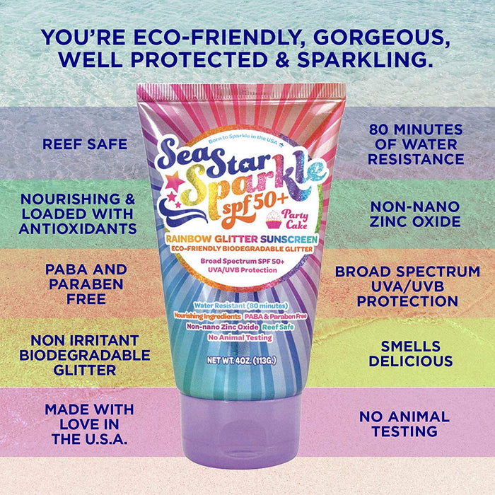 Rainbow Glitter Suncreen