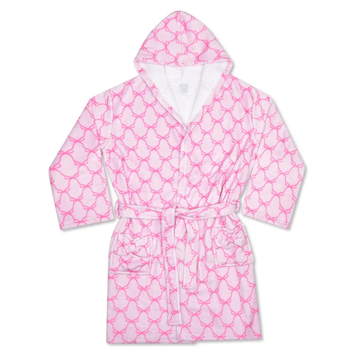 Iscream Kids Sweet Trellis Bow Hooded Plush Robe