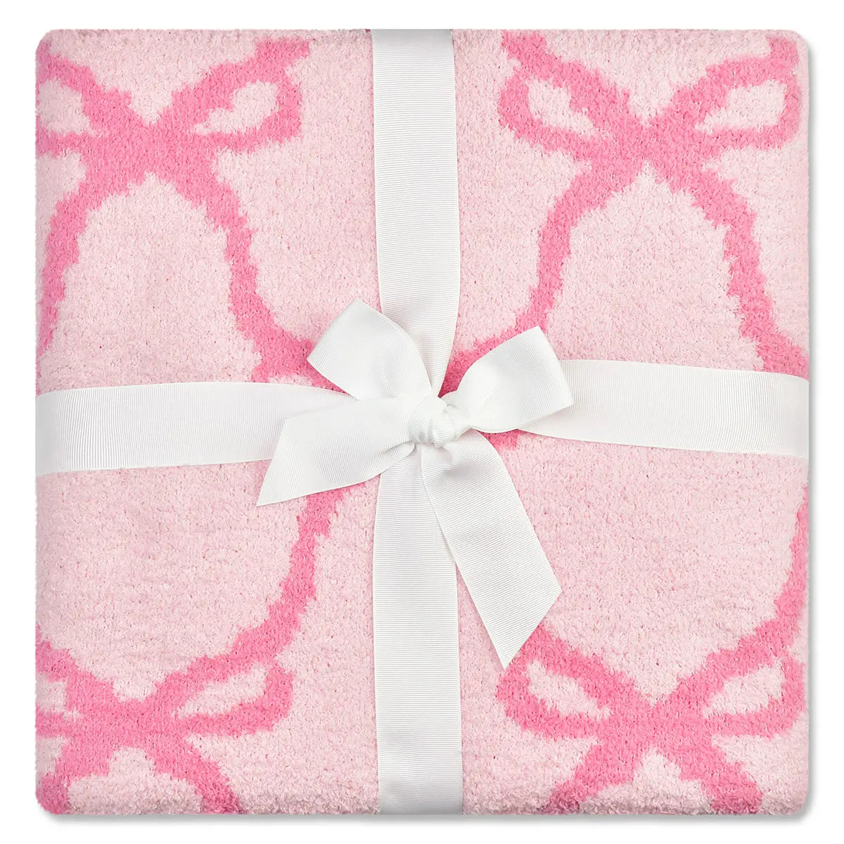 Iscream Kids Sweet Trellis Bow Cozy Knit Blanket