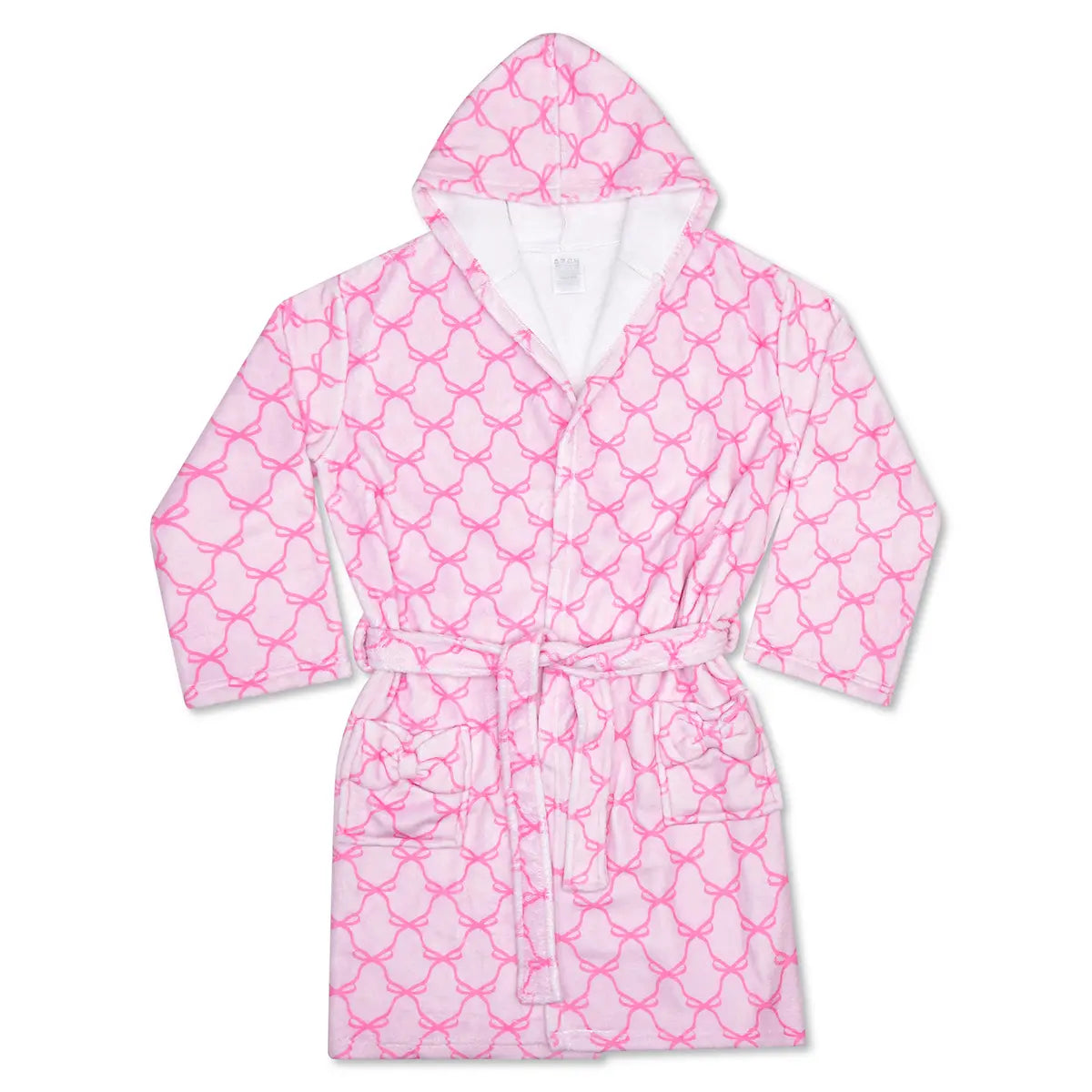 Iscream Kids Sweet Trellis Bow Hooded Plush Robe