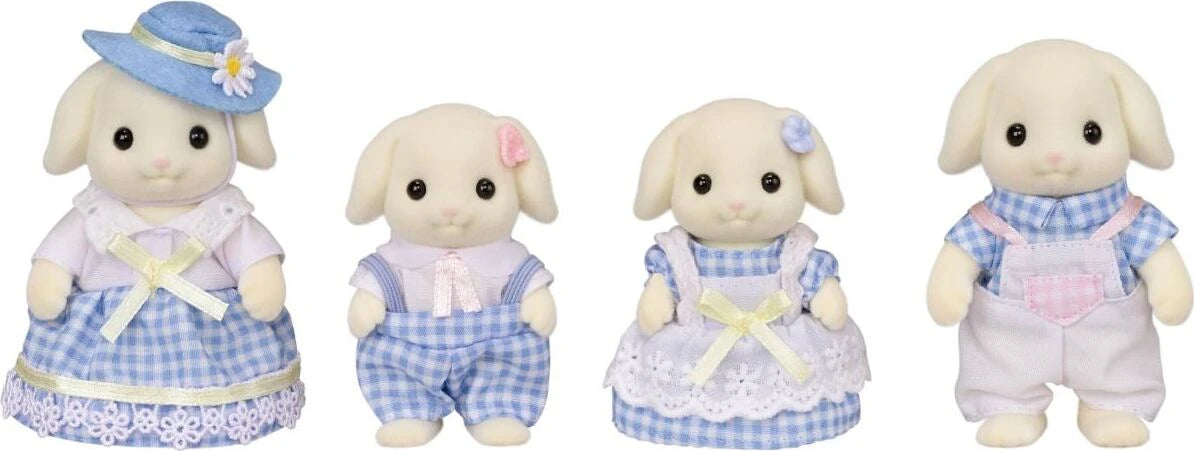 Calico Critters Flora Rabbit Family Doll Set 4-Piece