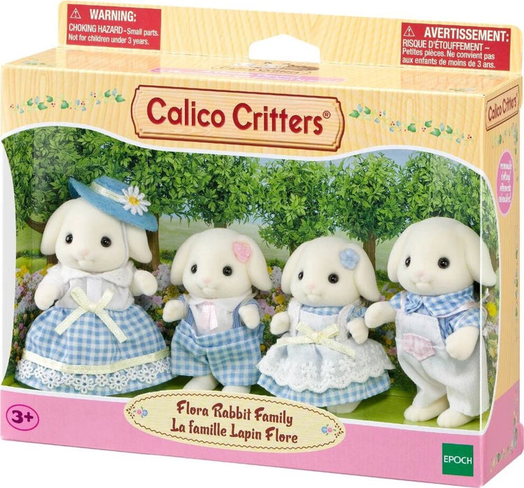 Calico Critters Flora Rabbit Family Doll Set 4-Piece