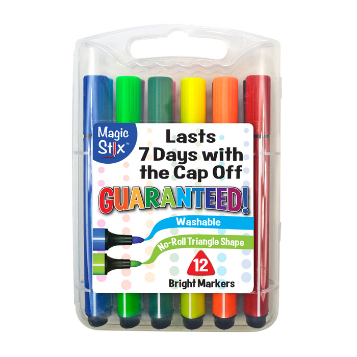 The Pencil Grip Magic Stix Triangular Washable 12-Pack Markers