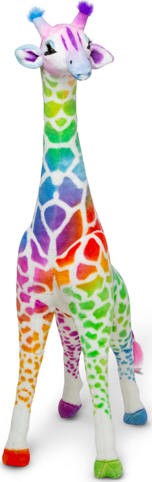 Melissa & Doug Rainbow Lifelike Plush Giraffe 4ft