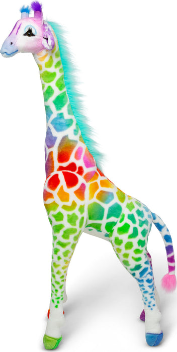 Melissa & Doug Rainbow Lifelike Plush Giraffe 4ft