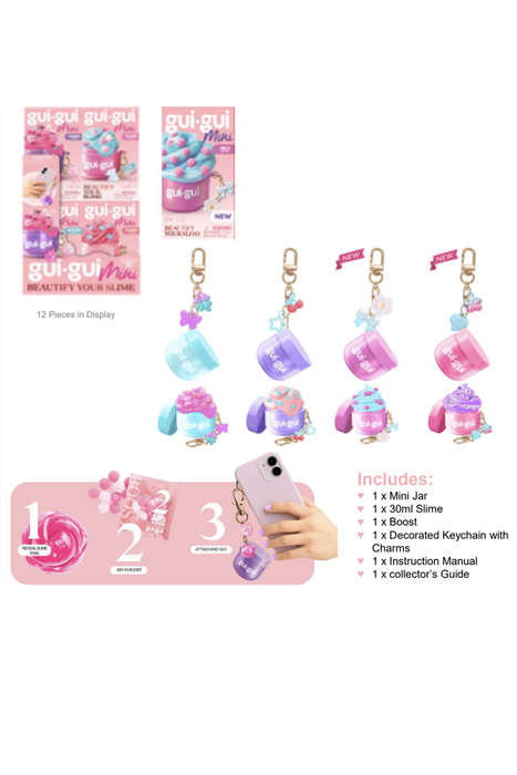 Gui Gui Series 2 On The Go Keychain Slime Toy 90414-24