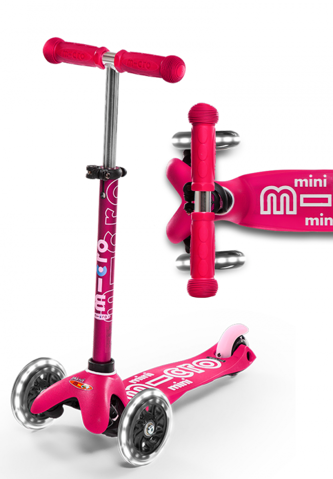 LED Mini Deluxe PINK Kick Scooter — Learning Express Houston