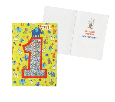 AGE-SPECIFIC: FOIL: 1 YEAR OLD CARD