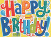 Peaceable Kingdom Happy Birthday Letters Die-Cut Greeting Card